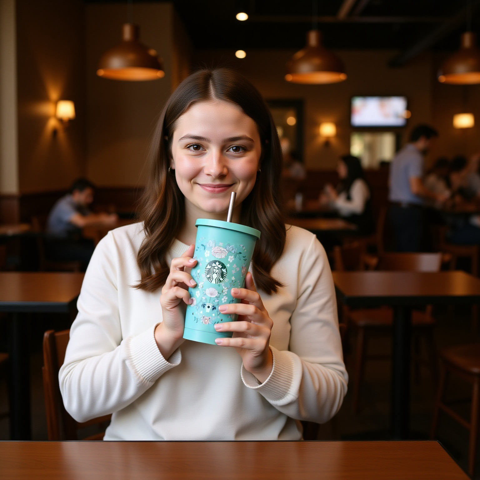 Starbucks Floral Mint Limited-Edition Stainless Steel Tumbler – 550 mL