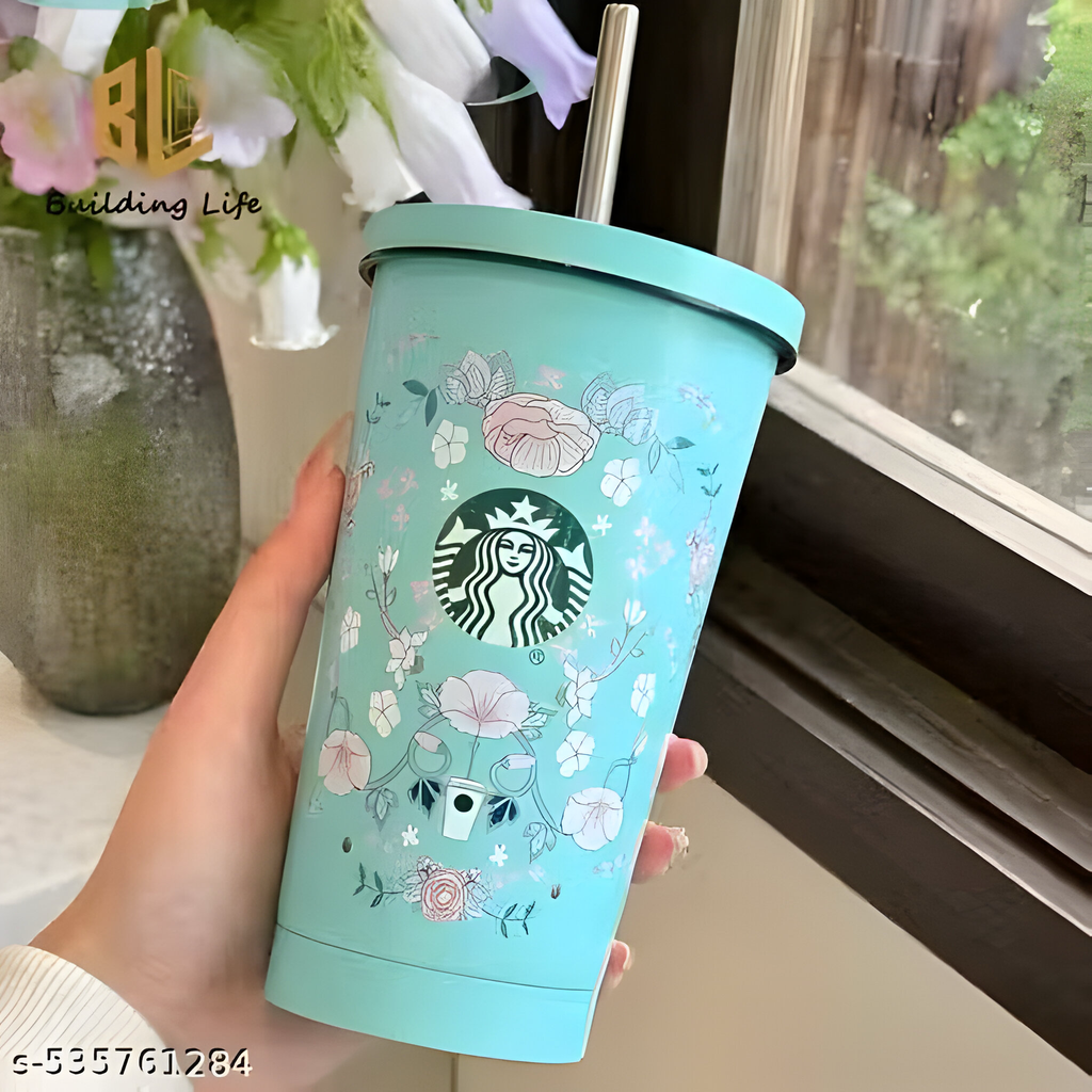 Starbucks Floral Mint Limited-Edition Stainless Steel Tumbler – 550 mL